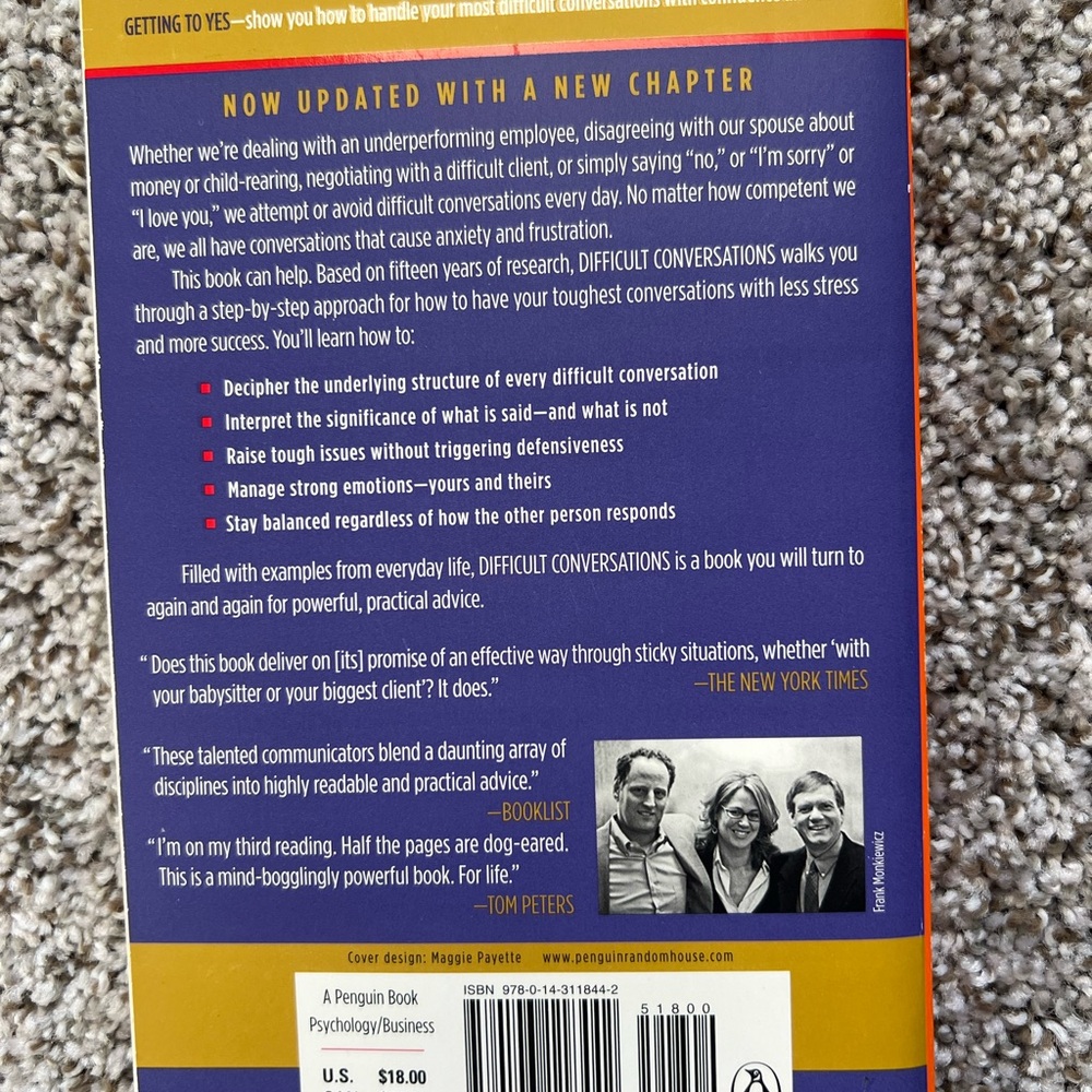 Difficult Conversations Book - Picture 2 of 2